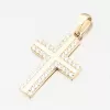 Zlatý prívesok krížik so zirkónmi 13R-422