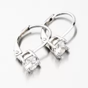 Strieborné náušnice so zirkónom