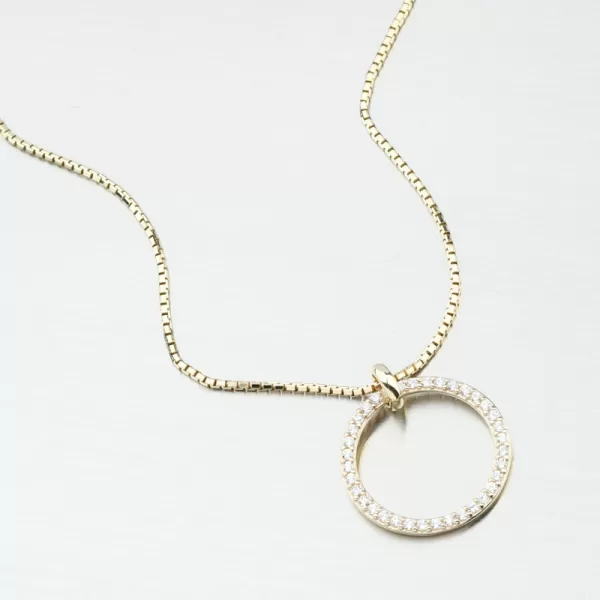 Prívesok zo žltého zlata DZF3775-ZL-ZIR