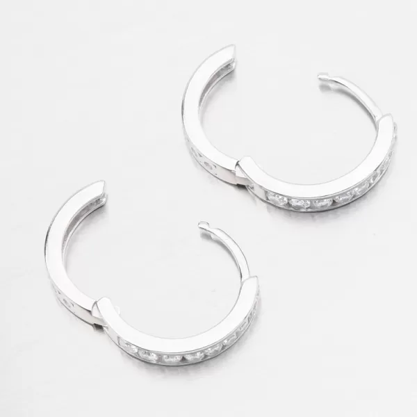 Strieborné kruhy 17 mm so zirkónmi PKL-2282