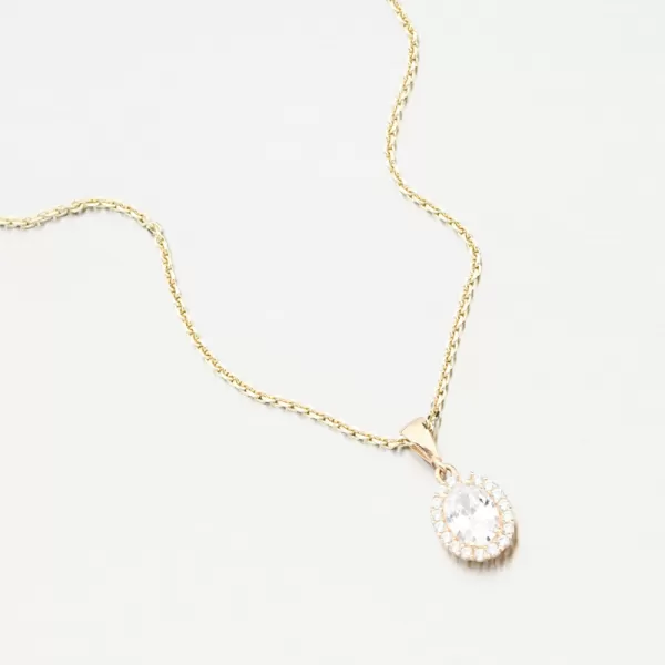 Dámsky prívesok žlté zlato 585 zirkón 13R-428