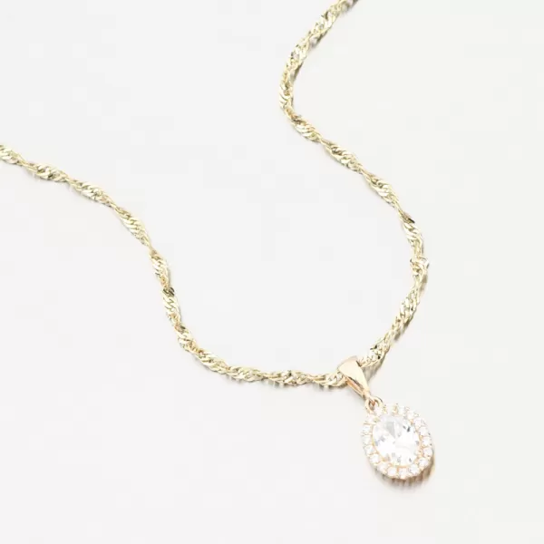 Dámsky prívesok žlté zlato 585 zirkón 13R-428