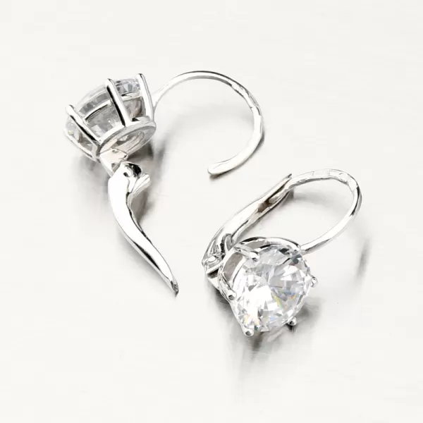 Dámske náušnice žlté zlato 585 so zirkónom 668P-120627