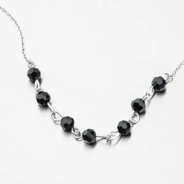 Strieborný náramok s čiernymi zirkónmi PKL-4012