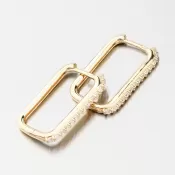 Zlaté štvorcové náušnice so zirkónmi 12R-735