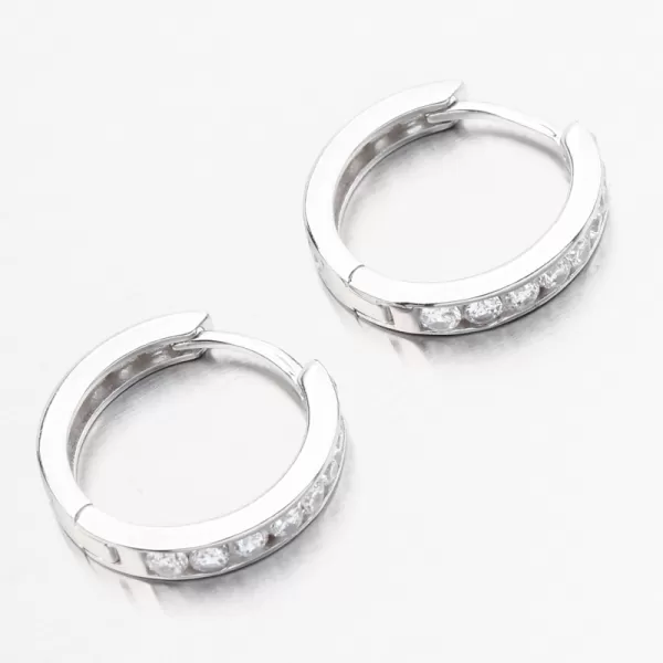 Strieborné kruhy 17 mm so zirkónmi PKL-2282