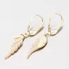 Zlaté visiace náušnice anjelské krídla GCA12-001