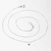 Náhrdelník z bieleho zlata so zirkónom GCA15-005