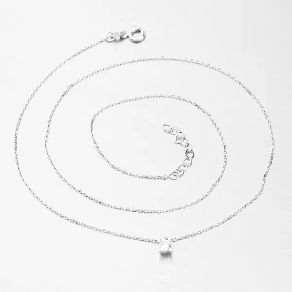 Náhrdelník z bieleho zlata so zirkónom GCA15-005