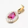 Dámsky prívesok zo žltého zlata 585 zirkón rubín a 53GZ-8056-ZLB-RUB