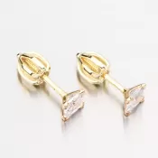 Zlaté náušnice Pecky so zirkónom DZ5022Zl