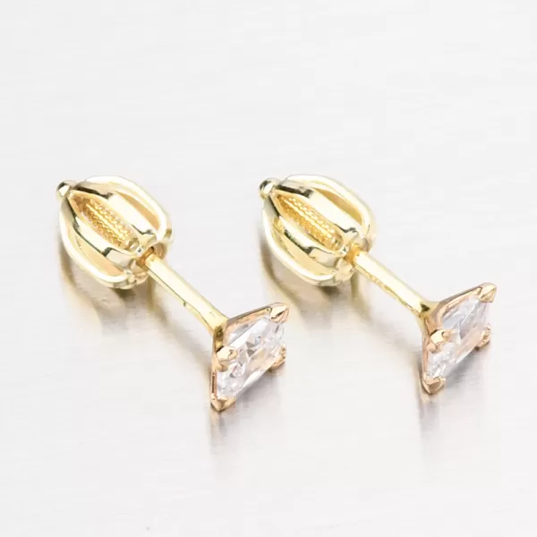 Zlaté náušnice Pecky so zirkónom DZ5022Zl