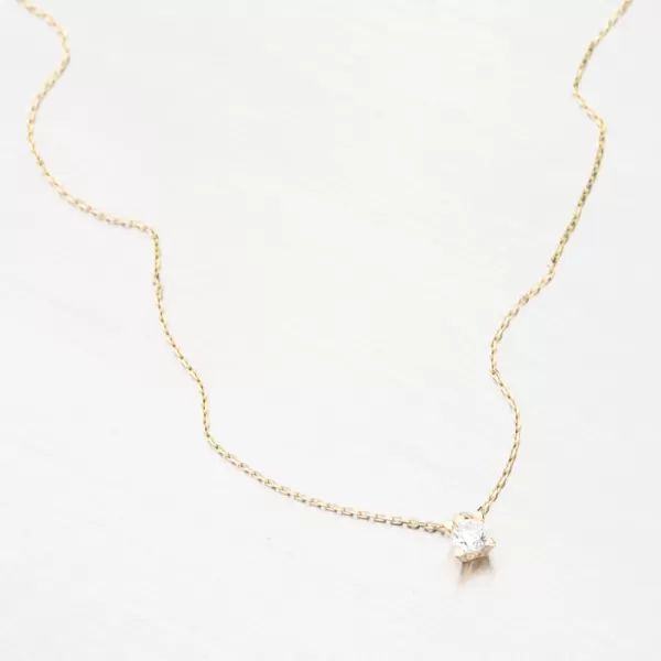 Zlatý náhrdelník so zirkónom GCA15-004