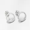 Náušnice bieleho zlata so zirkónmi DZF4331-B-ZIR