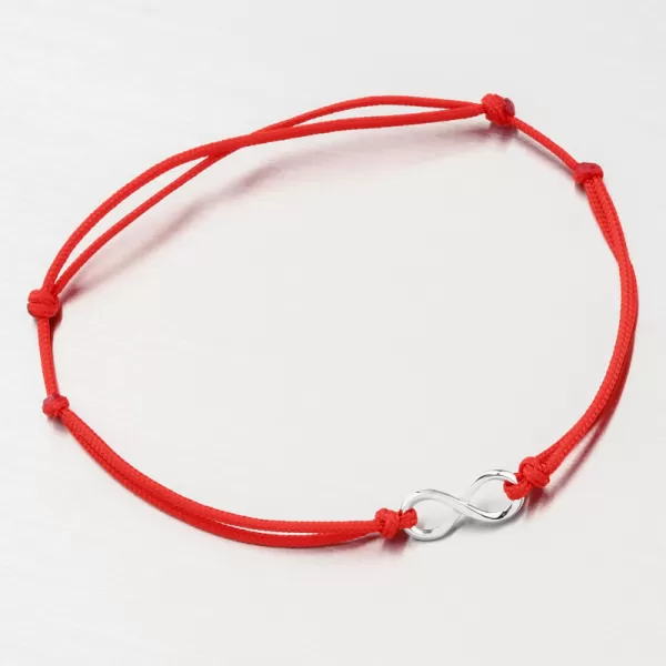 Náramok červený povrázkový nekonečno 74-5188B-CV