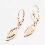 Náušnice so zlatou podložkou so zirkónom 223p-122046