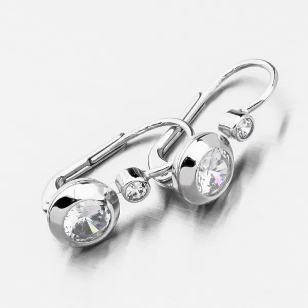 Náušnice v bielom zlate 688P-120076