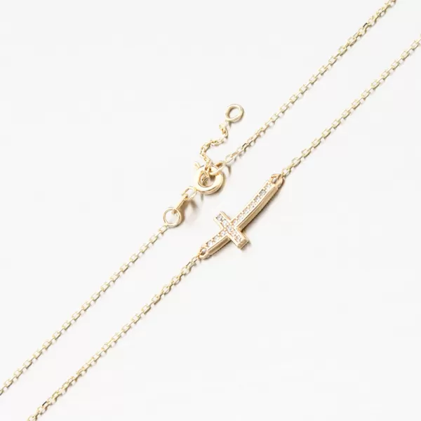 Zlatý náhrdelník s krížom 15R-040