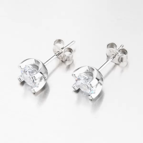 Strieborné náušnice kôstky so zirkónom UPST-122798-6