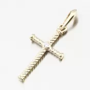 Zlatý prívesok Cross DZF4197-Zl-Zir