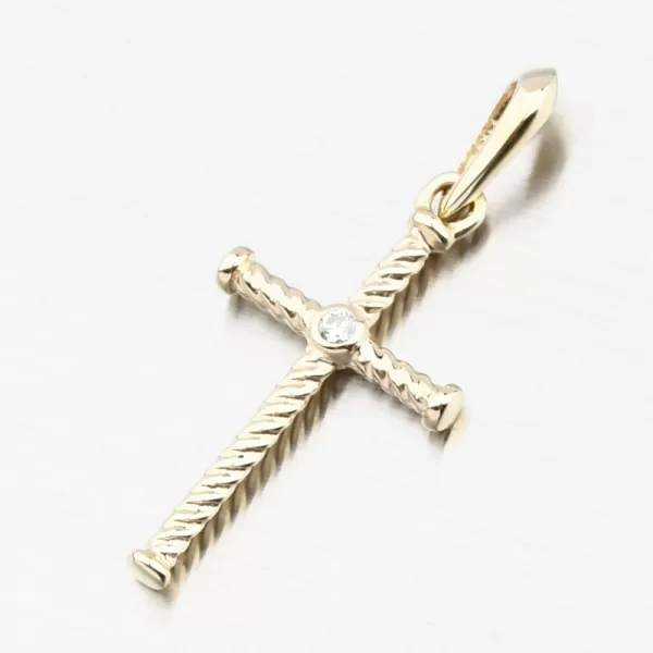 Zlatý prívesok Cross DZF4197-Zl-Zir