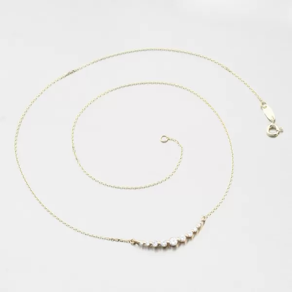 Dámsky náhrdelník žlté zlato 585 zirkón DZF4157-ZL-ZIR