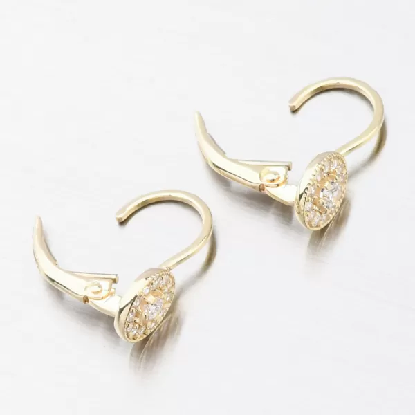Zlaté náušnice so zirkónmi 42-32775