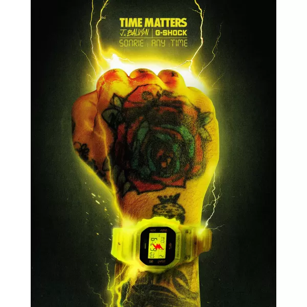 Casio G-Shock Original DWE-5600JB-1A9ER J. Balvin Collaboration (+náhradní řemínek a luneta)