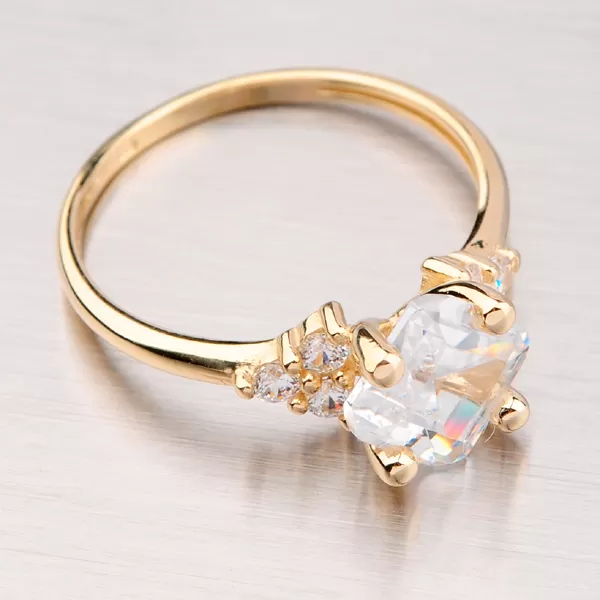 Prsteň zlatý so zirkónmi GZ2308