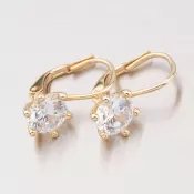 Náušnice zlatej korunky so zirkónmi GZ2484