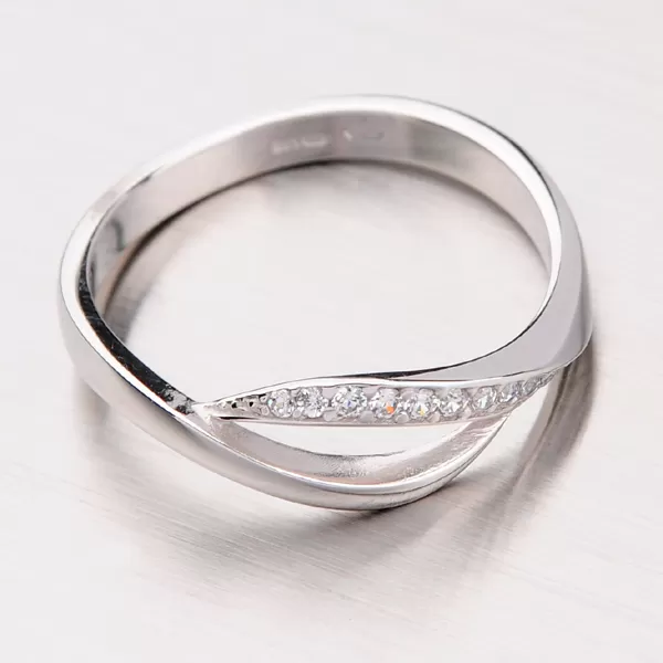 Prsteň z bieleho zlata GZ2346B