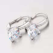 Náušnice z bieleho zlata so zirkónmi GZ2419B