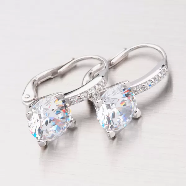 Náušnice z bieleho zlata so zirkónmi GZ2419B