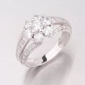 Prsteň zlatý so zirkónmi GZ2492B