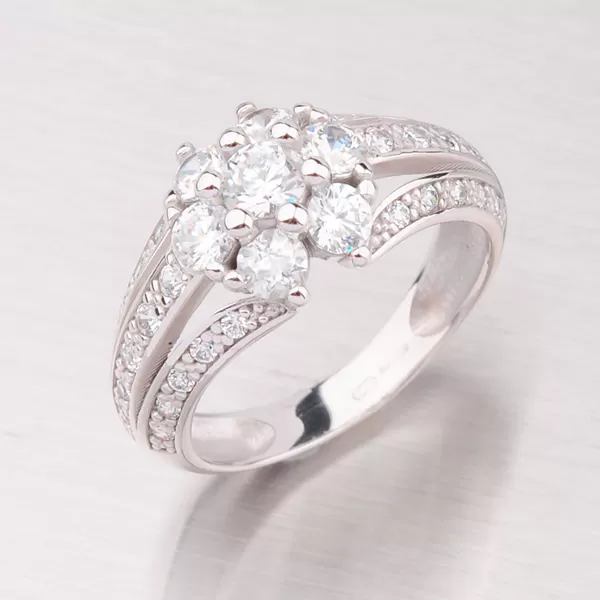 Prsteň zlatý so zirkónmi GZ2492B