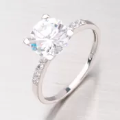 Prsteň z bieleho zlata so zirkónmi GZ2417B