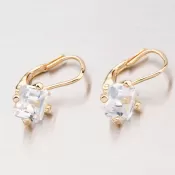 Náušnice zo žltého zlata so zirkónmi GZ2300