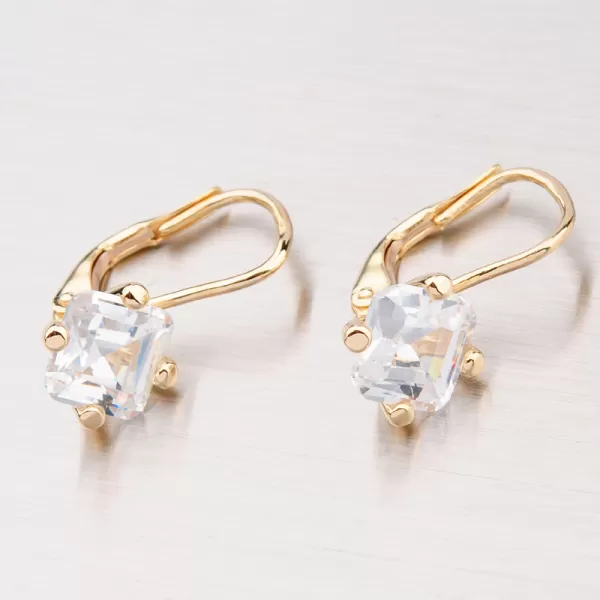 Náušnice zo žltého zlata so zirkónmi GZ2300