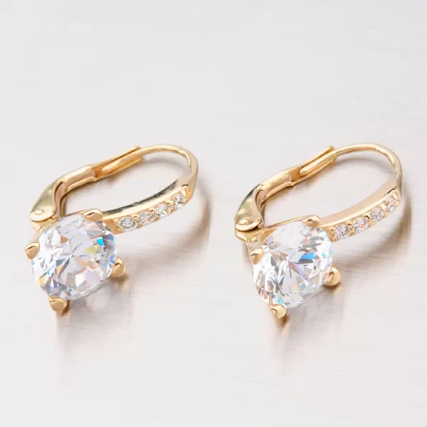 Zlaté náušnice so zirkónmi GZ2419