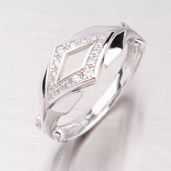 Prsteň z bieleho zlata GZ2145B