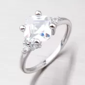 Prsteň zlatý so zirkónmi GZ2308B