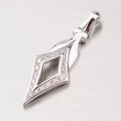 Prívesok z bieleho zlata so zirkónmi GZ2143B