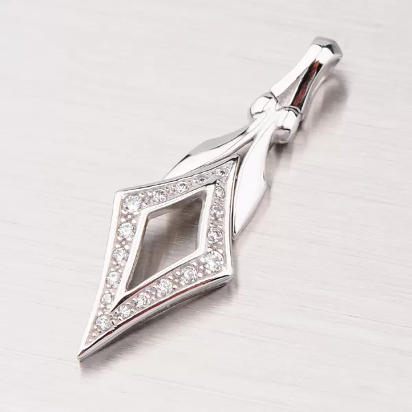 Prívesok z bieleho zlata so zirkónmi GZ2143B