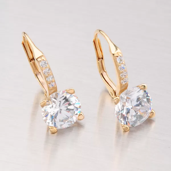 Zlaté náušnice so zirkónmi GZ2419