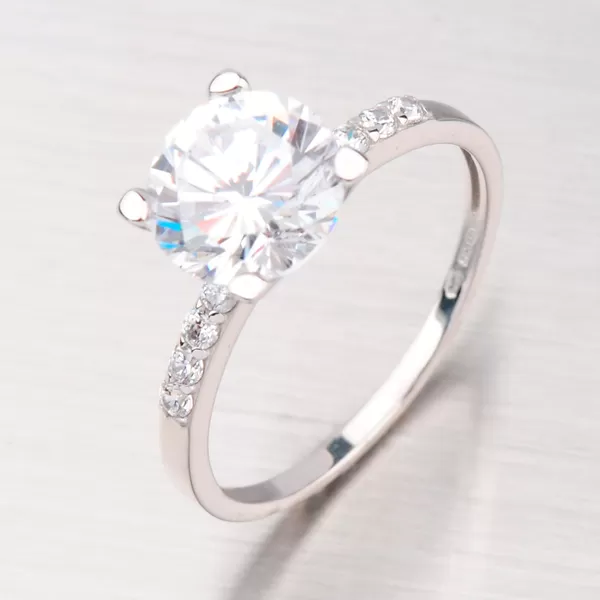 Prívesok z bieleho zlata so zirkónmi GZ2481B