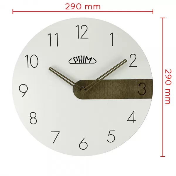 Nástenné hodiny PRIM Clear Timber E01P.4128.00