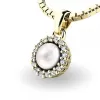 Zlatý perlový prívesok so zirkónmi 10931-ZL-FW-ZIR