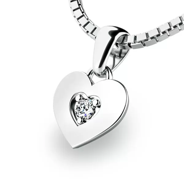 Zlatý prívesok srdca 10874-B-ZIR