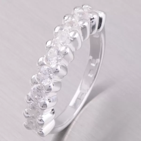 Strieborný prsteň so zirkónmi 11430010