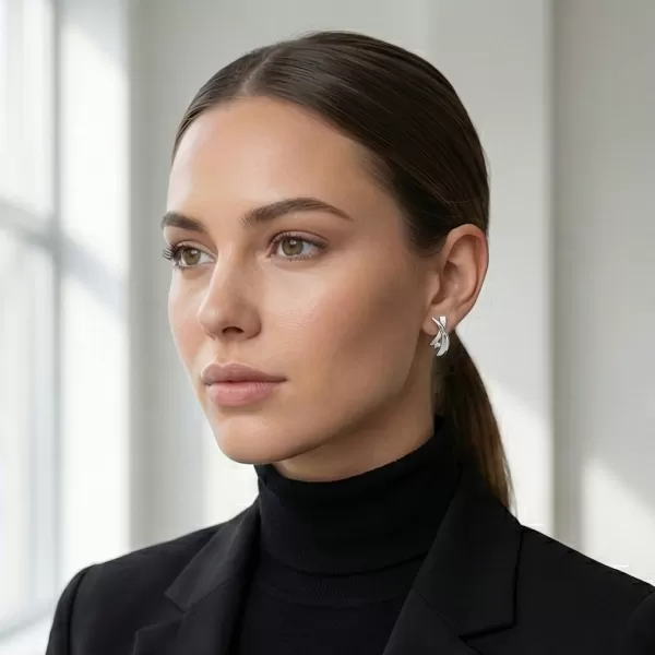 Náušnice s diamantmi 10854-B-DIA